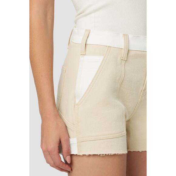 HUDSON Women's Denim Carpenter Short Angora Colorblock Size 32 NWT - Picture 4 of 11